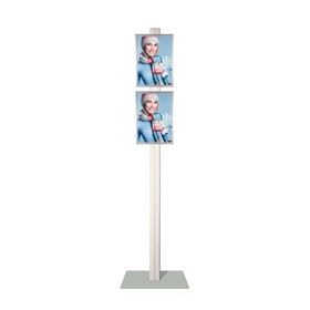 Retail Display Stand with 2 x A4 Snap Frames