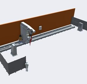 Track XYZ robot welding system