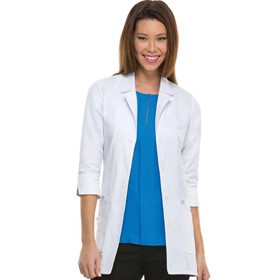 82402 30" Women's Professional White Lab Coat 3/4
