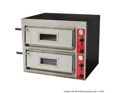 BakerMax - Black Panther Double Deck Pizza Oven | EP-2E 