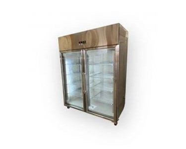 Low Boy Under Bench Fridge with 2 Glass Doors