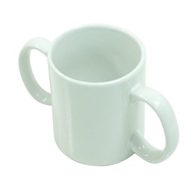 Two Handled Ceramic Mug – White