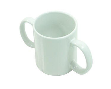 Aidapt - Two Handled Ceramic Mug – White