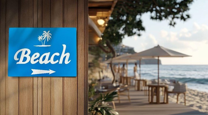 TroLase engraved beach sign