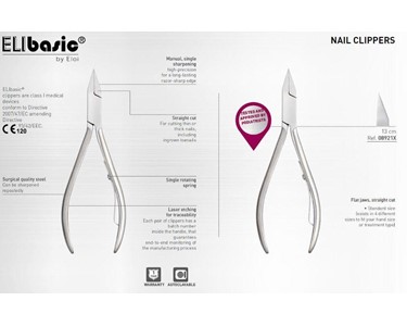 ELIbasic - Nail Clippers – Flat Jaw Straight Cut