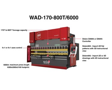 ADH Machine Tool - CNC Press Brake 170–800T Heavy Duty Sheet Metal Bender | PB6000