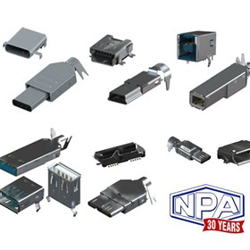 USB  - Type A, B, C, Micro, Mini Plugs & Sockets