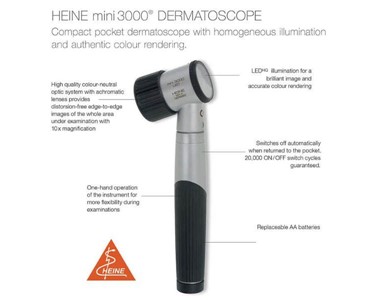 Heine - Mini 3000 LED Dermatoscope With Contact Plate