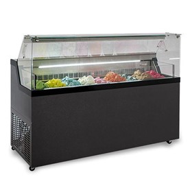 Mirabella  straight glass gelato display 6, 7 or 9 x 5 trays