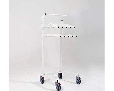 Safeloox - Mobile Lead Apron Rack for 5 Tops & Skirts - SL-RACK-5VS