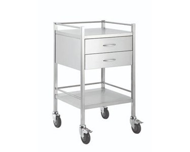 Pacific Medical - Double Drawer Trolley Stainless Steel