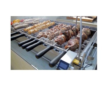 myGRILL - Charcoal Rotisserie | Chef SMART Large with S/Steel Cart & Big Spit