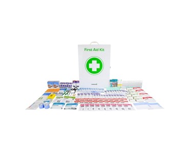 Coast Sports Medical Supplies - Large First Aid Kit Metal Cabinet 280 pcs | Commander 6 Series 