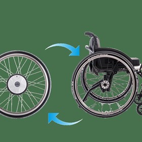Power Assist Wheelchair | E-Fix Add-On Electric Drive Unit