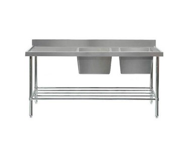 Mixrite - Double Right Stainless Sink 1800 W x 600 D with 150mm Splashback