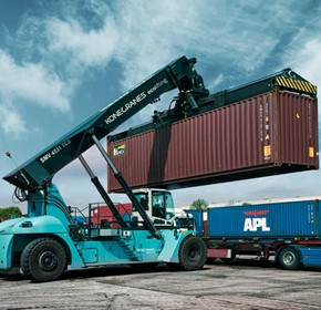 Container Reach Stacker | Flow Drive Technology
