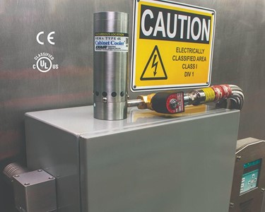 HazLoc Cabinet Coolers maintain NEMA 4/4X integrity in classified areas.