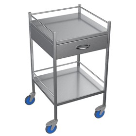 Stainless Steel Medical Instrument Trolley 1 Drawer